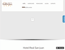Tablet Screenshot of hotelrealsanjuan.com